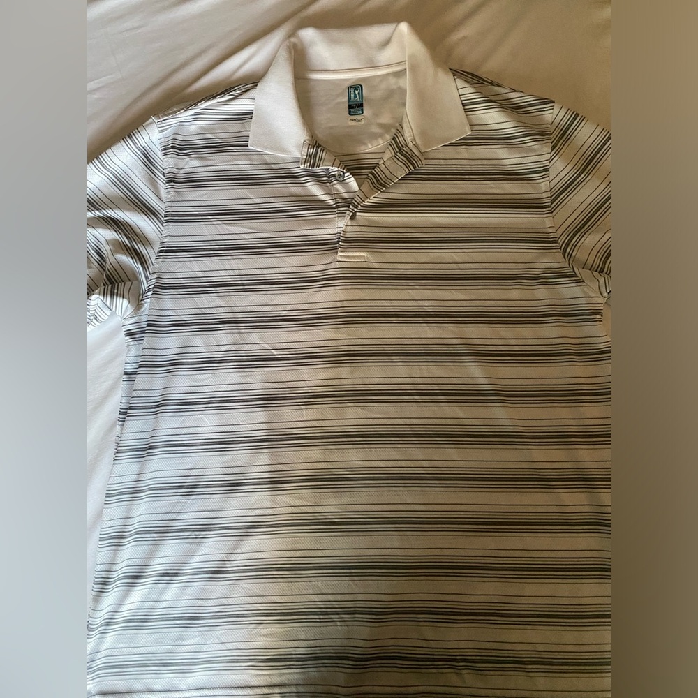Black and White PGA Tour Golfing Polo